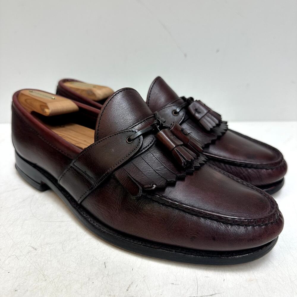 VGUC Rancourt x Allen Edmonds Enfield Tassel Loafer Moc Burgundy Made USA 10.5 D